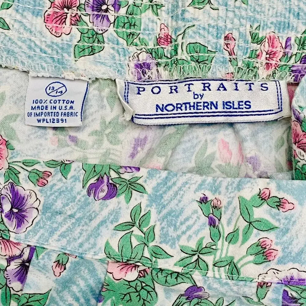 Vintage Portraits‎ by Northern Isles A Line Skirt Floral Pattern Women's 13/14
